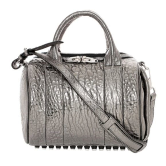 Alexander Wang Handbags - Alexander Wang Rockie Dumbo Silver Metallic Crossbody Bag